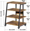 4-poziomowy stojak HiFi 60x52x78 cm z kółkami, szafka na Podgląd zdjęcia produktu 5