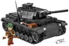 A toy model of a Panzer III Ausf. J tank with a soldier figure. Náhľad obrázku produktu