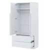 Flieks Armoire penderie avec 2 tiroirs et 2 portes, armoire Voir les images du produit 7