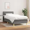 vidaXL Boxspringbett mit Matratze Dunkelgrau 90x200 cm Produktbild-Vorschau 2