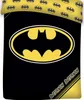 A close-up view of a Batman-themed duvet cover set. Produktbild-Vorschau