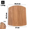 A wooden board with dimensions indicated, likely a cutting board or a base for a kitchen appliance. Produktbild-Vorschau