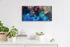 Küche Wohnzimmer Wand Leinwand Uhr 60x30 Malerei abstrakte Produktbild-Vorschau 3