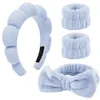 4 Stück Haarband Kosmetik,Spa Stirnband Make Up Schwamm Set Produktbild-Vorschau 1