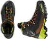 Schwarze und grüne Bergschuhe "Aequilibrium ST GTX" von La Sportiva mit orangefarbenen Schnürsenkeln. Produktbild-Vorschau
