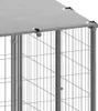 vidaXL Hundezwinger Silbern 13,31 m² Stahl -  Hundezwinger Produktbild-Vorschau 10