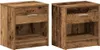 Two wooden nightstands with drawers are shown side-by-side against a white background. Náhled obrázku produktu