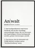Anwalt Poster Definition Kunstdruck Wandbild Geschenk – A4 Produktbild-Vorschau 1