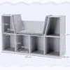 HOMCOM Scaffale per bambini 2 in 1 angolare con 6 ripiani e Anteprima dell’immagine prodotto 3