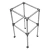 A 3D render of a stainless steel sink frame. Podgląd zdjęcia produktu