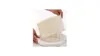 Hands holding a white honeycomb-shaped filter over a white base. Produktbild-Vorschau