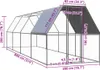 vidaXL Venkovní klec pro kuřata 2x8x2 m Pozinkovaná ocel Náhled obrázku produktu 4