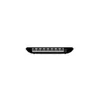 The back view of a black 8-port Gigabit desktop network switch. Produktbild-Vorschau
