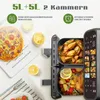 Heetluchtfriteuse 9L, dubbele kamer, airfryer 2000W met 2 Productafbeelding-voorbeeld 9