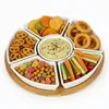 Drehbares Serviertablett 30 cm – Bambus Snackteller mit 6 Produktbild-Vorschau 4