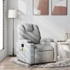vidaXL Sedia da massaggio in tessuto grigio chiaro Anteprima dell’immagine prodotto 8