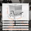 A stainless steel meat mixer with dimensions and specifications displayed. Náhled obrázku produktu