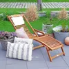 Casaria® Sonnenliege 2er Set Klappbar mit Fußstütze Kissen Produktbild-Vorschau 9