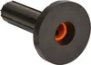 A close-up studio shot of a black and orange plastic anchor plug with a rubber flange. Náhľad obrázku produktu