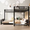 Letto a castello in metallo, dimensioni 90x200 cm sopra e Anteprima dell’immagine prodotto 3
