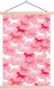 MuchoWow® Textilposter Pferde - Rosa - Silhouette - Mädchen Produktbild-Vorschau 1