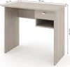 A light brown wooden desk with a drawer and shelf, shown from a slightly elevated front-left angle against a white background. Náhled obrázku produktu