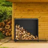 Relaxdays Kaminholzregal mit Abdeckung, für Holz ab 25 cm, Produktbild-Vorschau 2
