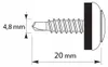 Bauernschrauben GTF02P Panhead 4,8x20mm RAL 7016 Produktbild-Vorschau 3