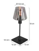 Tischlampe - schwarz - Ancilla - glas metall - Ø 14cm - E14 Produktbild-Vorschau 6