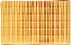 A close-up, top-down view of a yellow pleated air filter. Produktbild-Vorschau