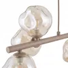 Pendelleuchte Metall Rauchglas G9 H: max. 141 cm Beige Produktbild-Vorschau 5