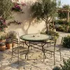 Marokkaanse mozaïektafel, Marrakech, beige en groen, 120cm, Productafbeelding-voorbeeld 2