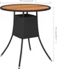 vidaXL Garten Esstisch Schwarz Ø 70 cm Poly Rattan Produktbild-Vorschau 6