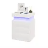 2x Intelligenter LED Nachttisch mit Ladestation,Weiß Front Produktbild-Vorschau 3