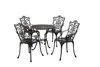 A black metal garden table and four chairs set. Produktbild-Vorschau