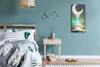 Wohnzimmer-Bild Leinwand Uhr Kunstdruck 30x60 Nacht Produktbild-Vorschau 4
