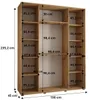 MEBLE KRYSPOL Davos 2 Schrank, drei Türen - 235,2x190x45 cm Produktbild-Vorschau 4