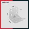 KOTARBAU® 50er Set Winkelverbinder 30 x 30 x
