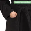Celodoro Damen und Herren Bademantel mit Kapuze - Schwarz L Produktbild-Vorschau 6