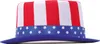 Amerika Top Hat Patriots Accessory Carnival Red Blue Stars Náhled obrázku produktu 4