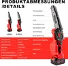 TEENO Akku Mini Kettensäge 6&8 Zoll 2-in-1, 6 Ketten Produktbild-Vorschau 3