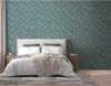 Florale Aquarell-Tapete Dunkelgrün Silber – Vliestapete mit Produktbild-Vorschau 6