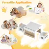 COSTWAY Kindertisch mit 2 Stühlen, Kindersitzgruppe, 4 in 1 Produktbild-Vorschau 4