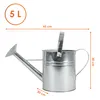 Zink Gießkanne mit Brausekopf silber - 5 Liter - Blumen Produktbild-Vorschau 4