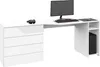 Schreibtisch "Vaasa" 196cm, weiß-glänzend Produktbild-Vorschau 1