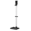 A black and silver stand for a vacuum cleaner. Produktbild-Vorschau