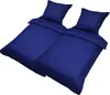 4 teilige Uni Bettwäsche 135 x 200 cm blau Einfarbig Produktbild-Vorschau 2