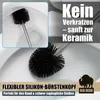 BigDean Silicone Brosse WC Set de 4 Brosse WC Noir Brosse Voir les images du produit 4