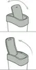 Diagram showing how to open a flip-top bin lid. Produktbild-Vorschau