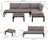 Outsunny 3-teiliges Gartenmöbel-Set Sofa Beistelltisch mit Produktbild-Vorschau 3